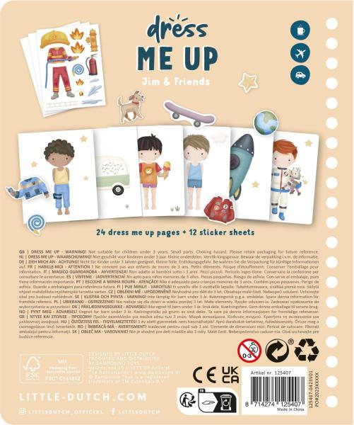 Little Dutch - Stickerbuch Dress Me Up - Jim & Friends